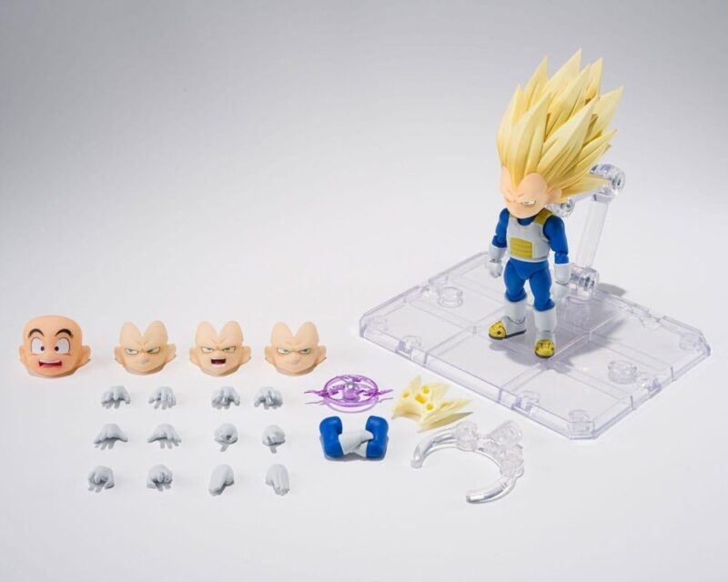 DRAGON BALL DAIMA - Super Saiyan 3 Mini Vegeta -Fig. S.H. Figuarts 8cm – Image 6