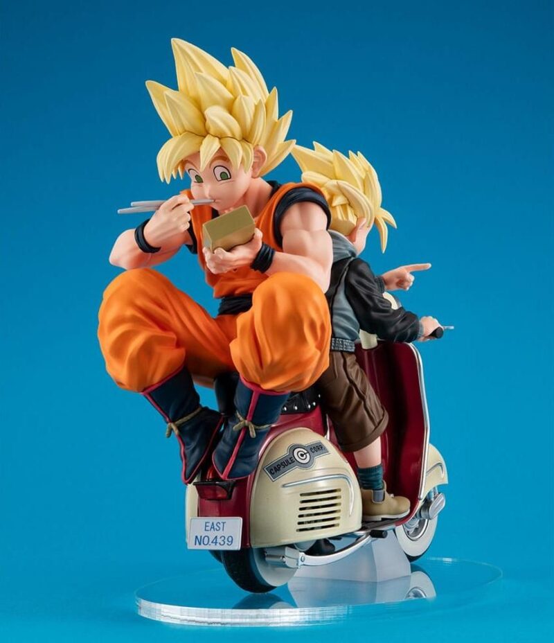 DBZ - Goku & Gohan Motorbike - Statue Desktop Real McCoy diorama 16cm – Image 2