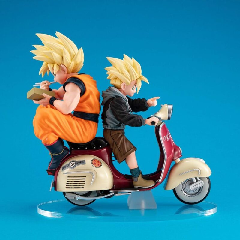 DBZ - Goku & Gohan Motorbike - Statue Desktop Real McCoy diorama 16cm – Image 5