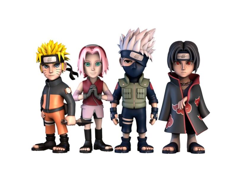 NARUTO SHIPPUDEN - Naruto, Kakashi, Itachi, .. - Pack 4 Fig. Minix 7cm – Image 3