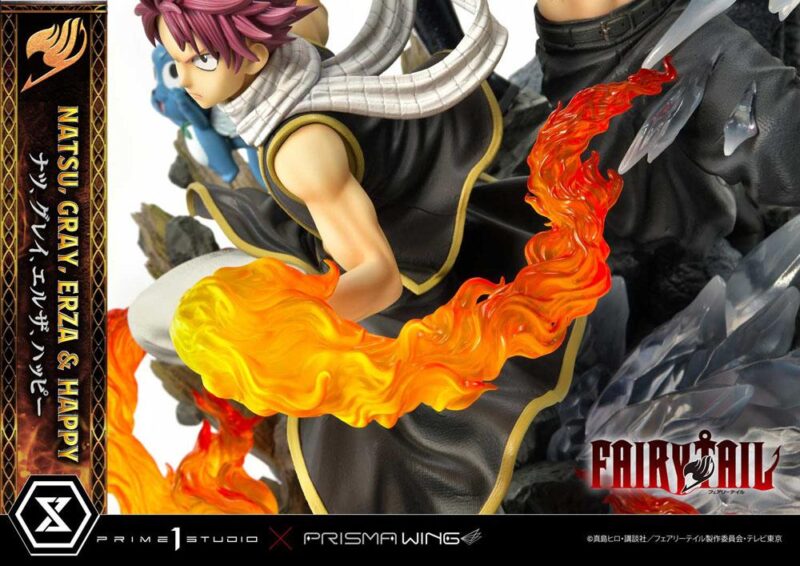 FAIRY TAIL -Natsu, Gray, Erza, Happy -Statue Del. Bonus Vers. 1/7 57cm – Image 2
