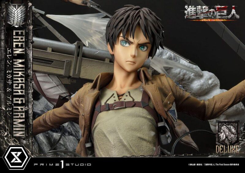 L'ATTAQUE DES TITANS - Eren, Mikasa & Armin -Statue Ultimate del. 72cm – Image 2