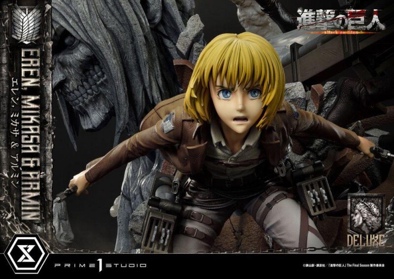 L'ATTAQUE DES TITANS - Eren, Mikasa & Armin -Statue Ultimate del. 72cm – Image 3
