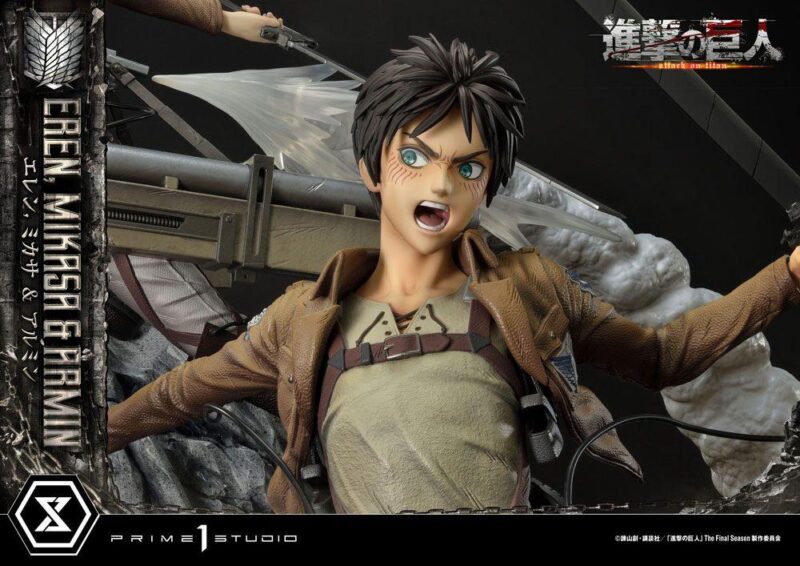 L'ATTAQUE DES TITANS - Eren, Mikasa & Armin - Statuette Ultimate 72cm – Image 2