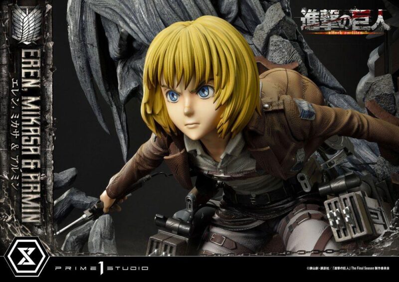 L'ATTAQUE DES TITANS - Eren, Mikasa & Armin - Statuette Ultimate 72cm – Image 3
