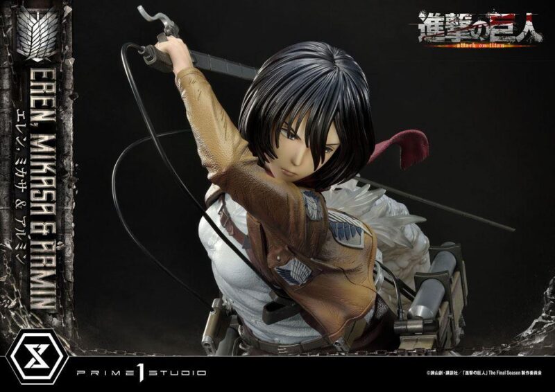 L'ATTAQUE DES TITANS - Eren, Mikasa & Armin - Statuette Ultimate 72cm – Image 4