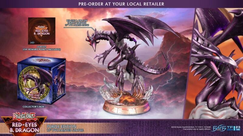 YU-GI-OH! - Dragon mauve aux yeux rouges - Statuette 33cm – Image 6