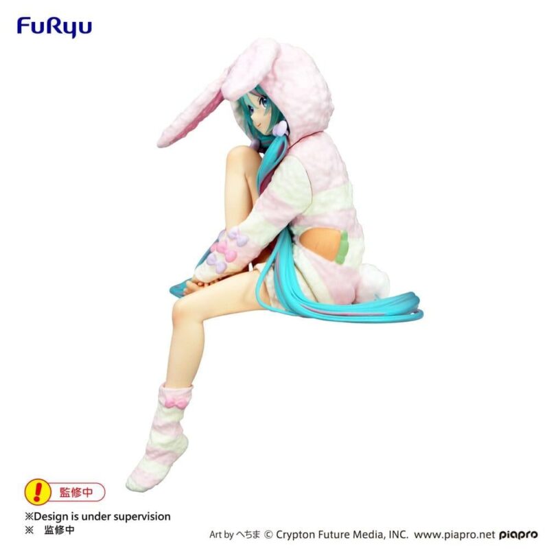 HATSUNE MIKU - Rabbit Ear Hood Pajama - Statuette Noodle Stopper 14cm – Image 2