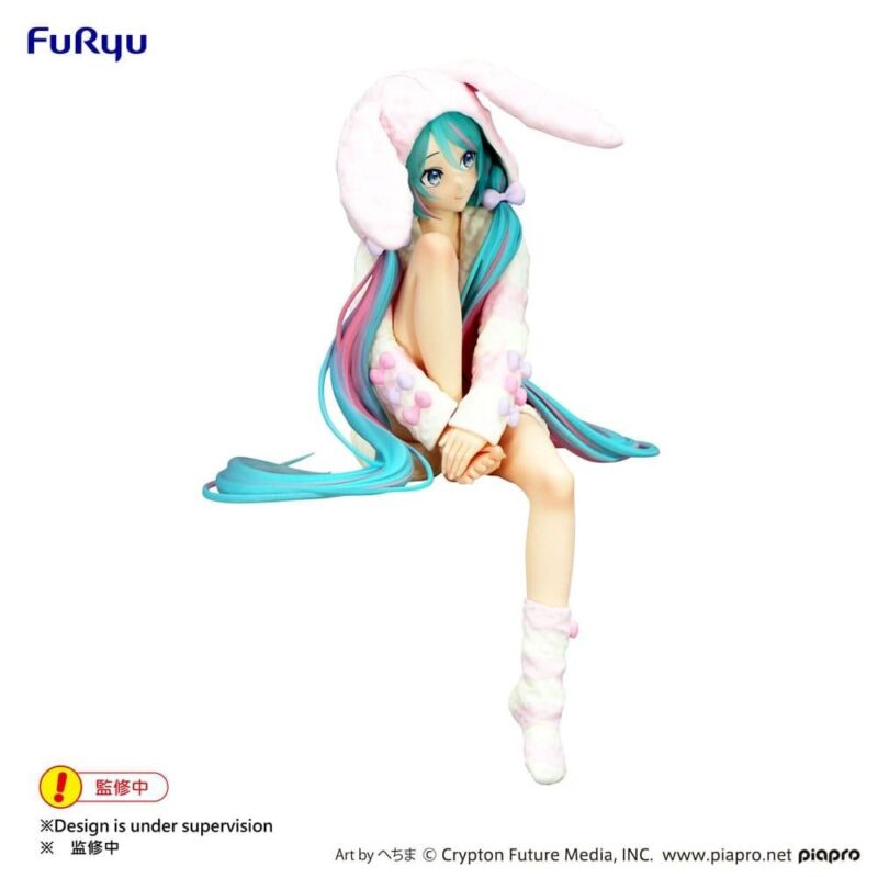 HATSUNE MIKU - Rabbit Ear Hood Pajama - Statuette Noodle Stopper 14cm – Image 4