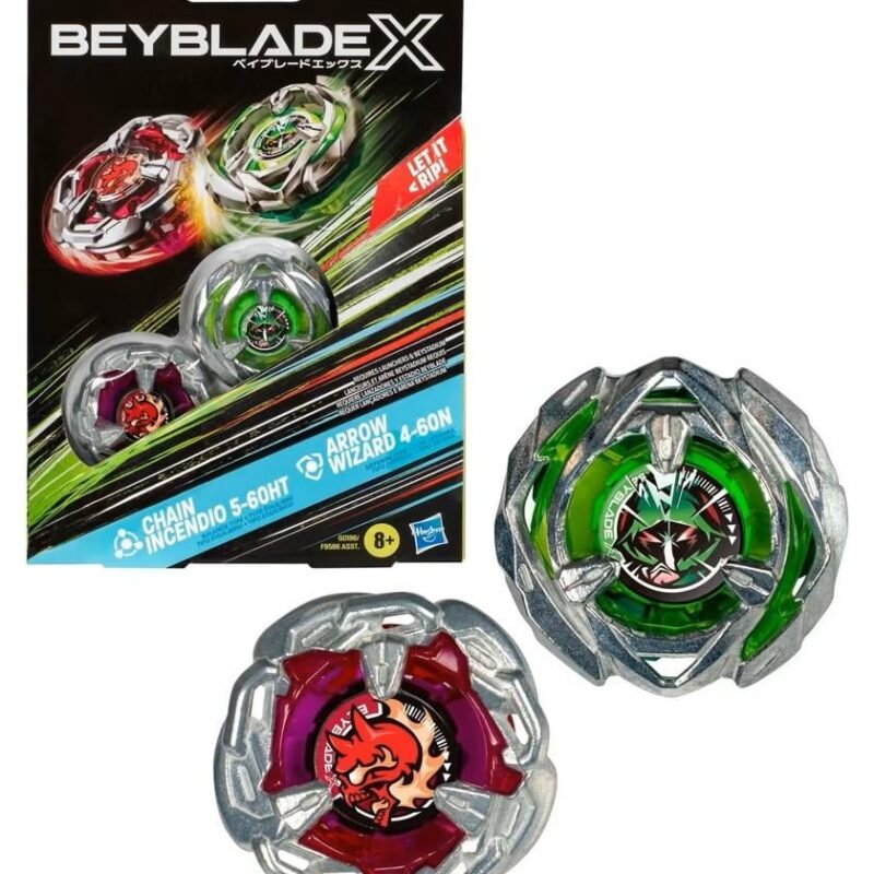 BEYBLADE X - Chain Incendio 5-60HT & Arrow Wizard 4-60N Dual Pack