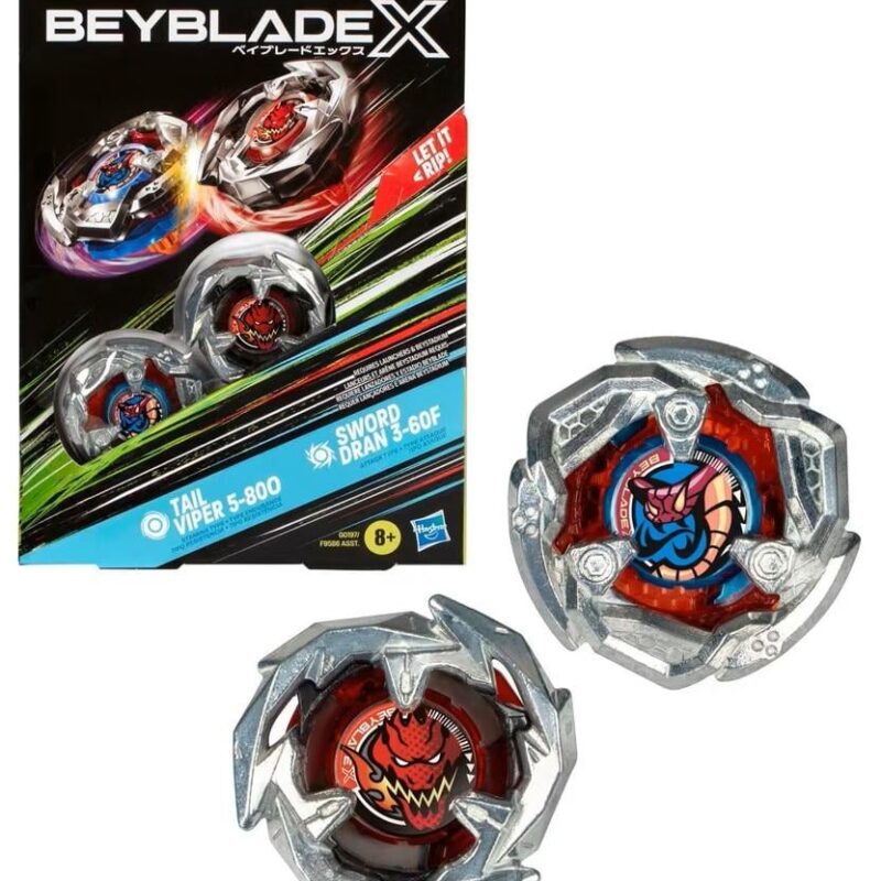 BEYBLADE X - Tail Viper 5-80O & Sword Dran 3-60F Dual Pack