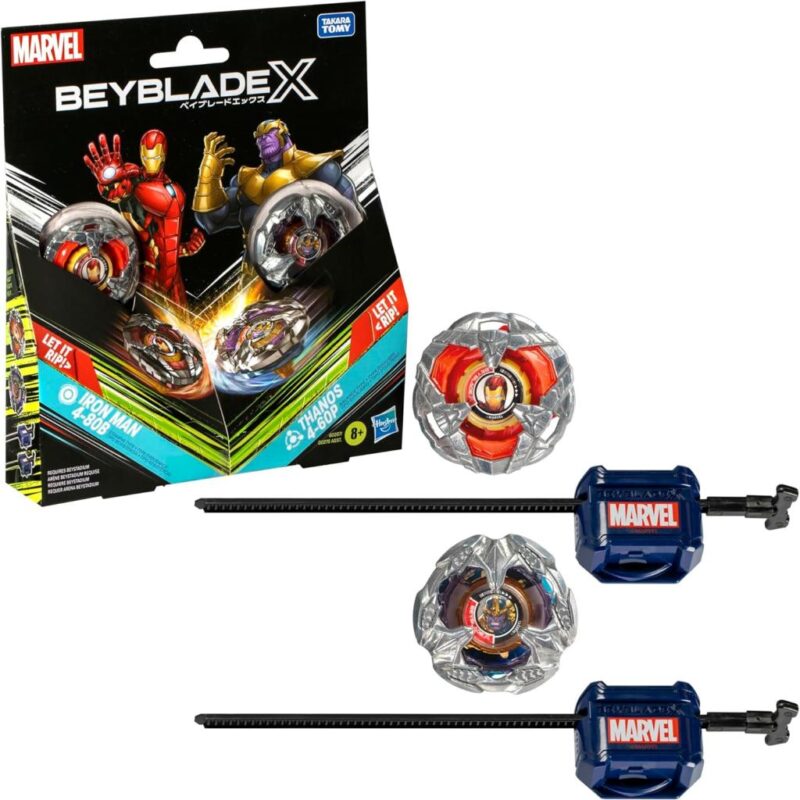 BEYBLADE X - Marvel Iron Man 4-80B & Thanos 4-60P Dual Pack