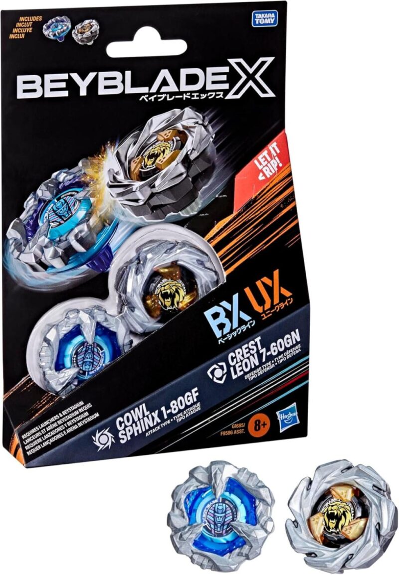 BEYBLADE X - Cowl Sphinx 1-80GF & Crest Leon 7-60GN Dual Pack