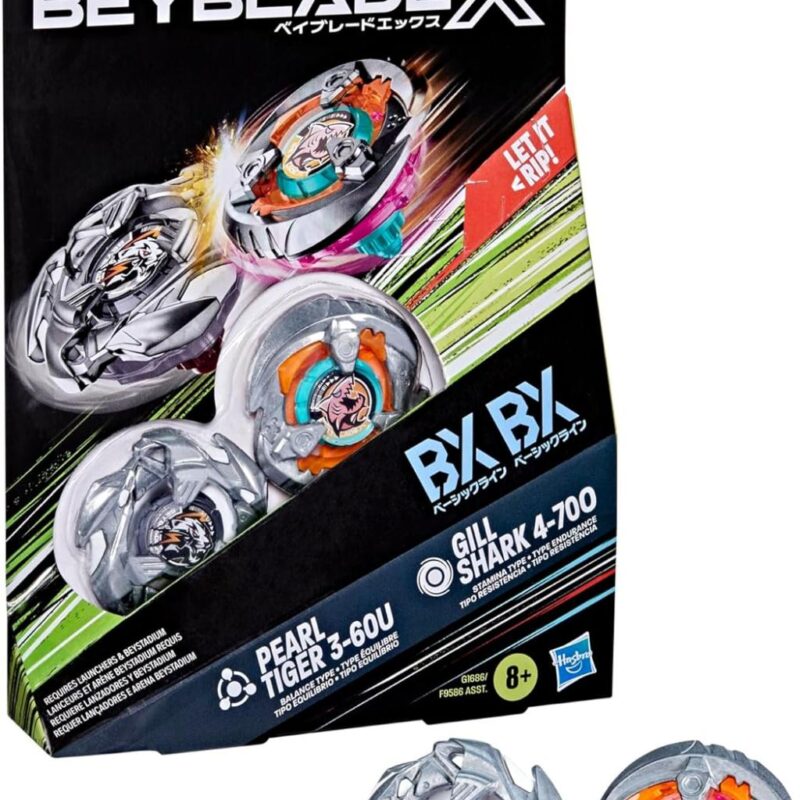 BEYBLADE X - Gill Shark 4-70O & Pearl Tiger 3-60U Dual Pack