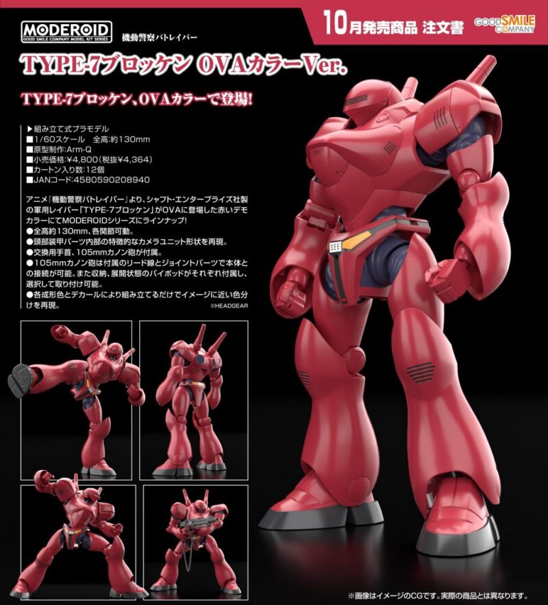 MOBILE POLICE PATLABOR- Moderoid Type7 Brocken -Ova Color Version 13cm – Image 6