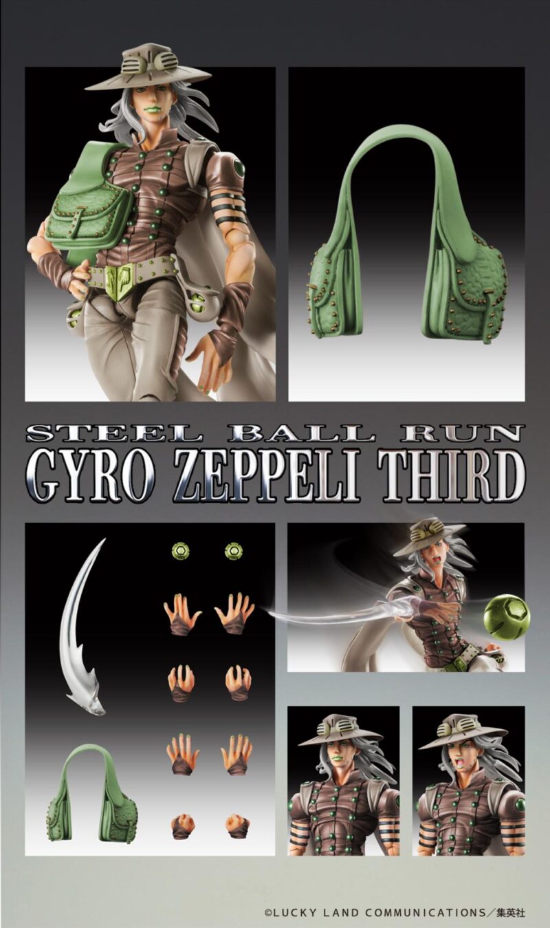 JOJO PART 7 - Gyro Zeppeli Third - Figurine Chozokado 16cm – Image 6