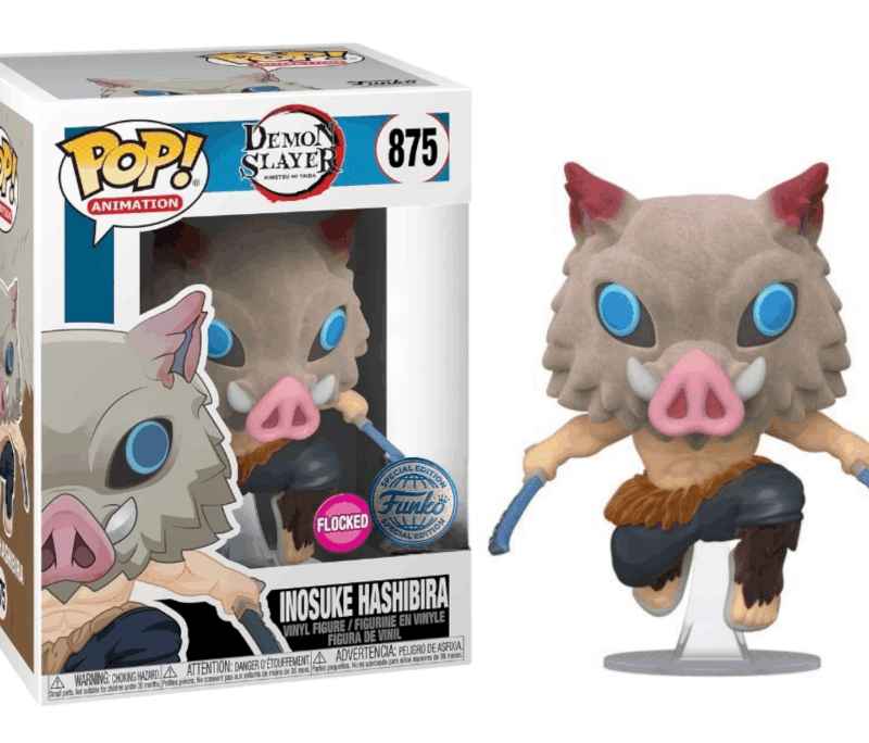 DEMON SLAYER - Pop N° 875 - Inosuke Hashibira Flocked SE avec Chase