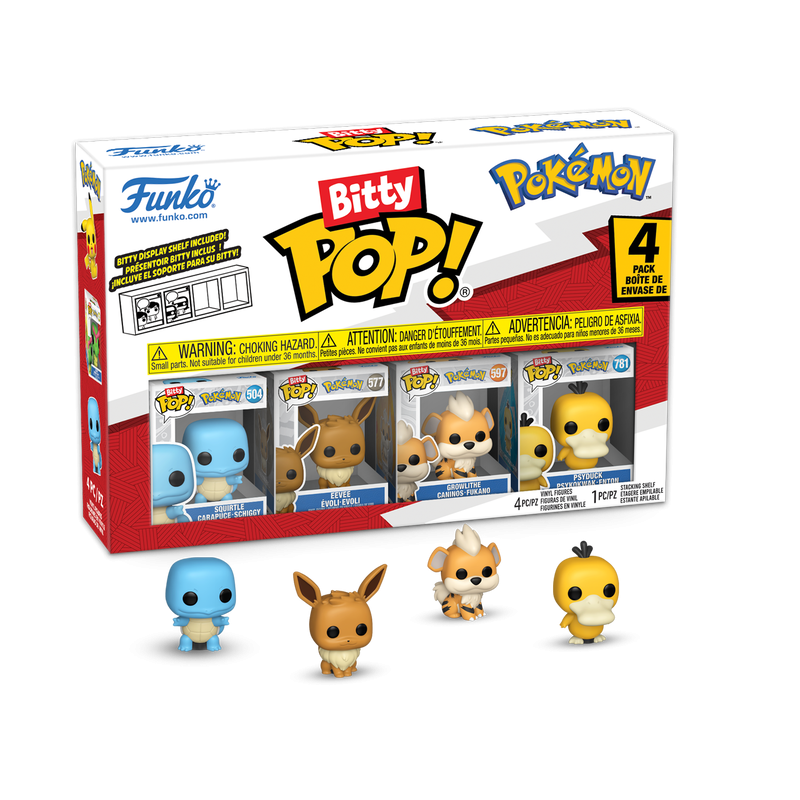 POKEMON - Bitty Pop 4 Pack 2.5cm - Carapuce