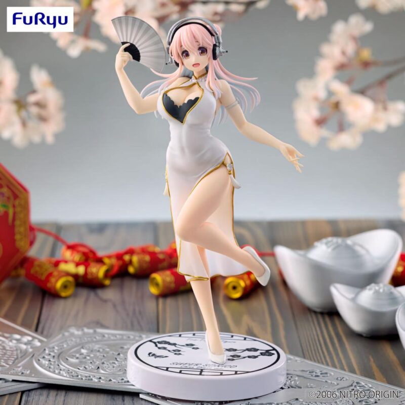 SUPER SONICO - White china dress - Statuette Trio-Try-It 21cm