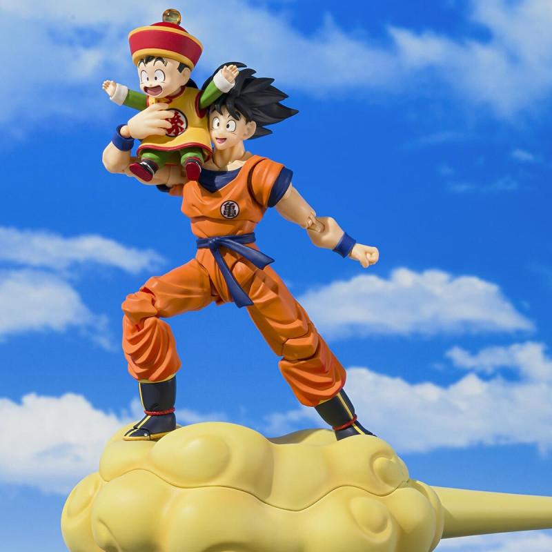 DRAGON BALL Z - Goku, Gohan & Kintoun -Figurine S.H. Figuarts 14 & 6cm