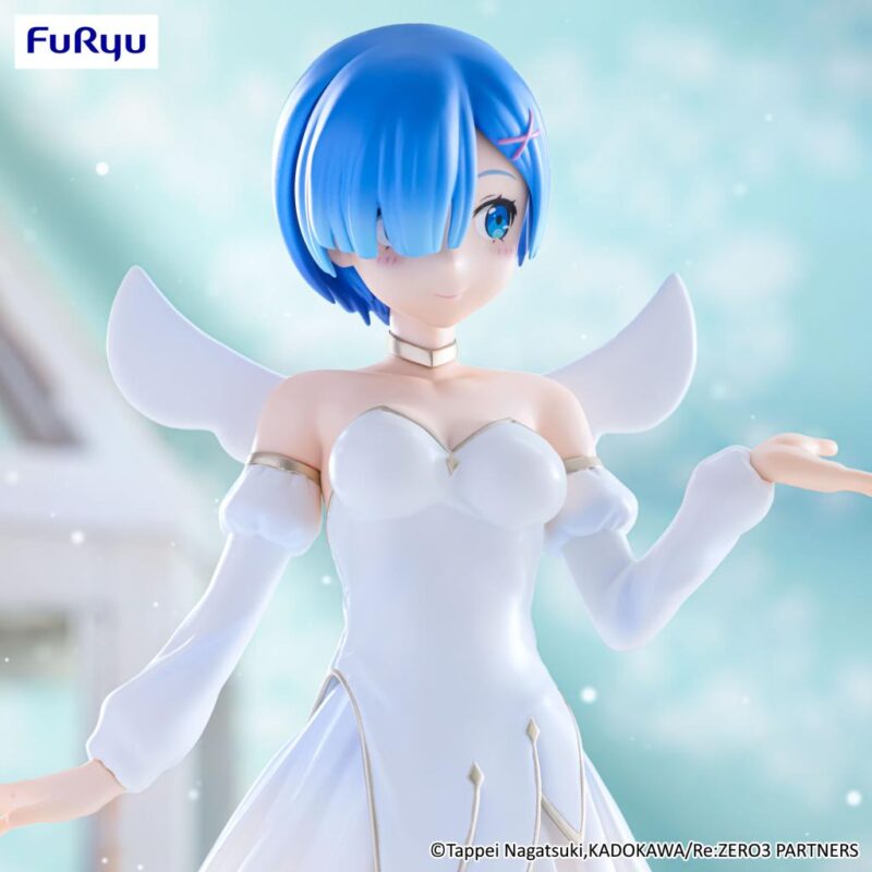 RE ZERO - Rem "Little Wings" - Statuette Bicute Pure 25cm – Image 3